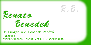 renato benedek business card